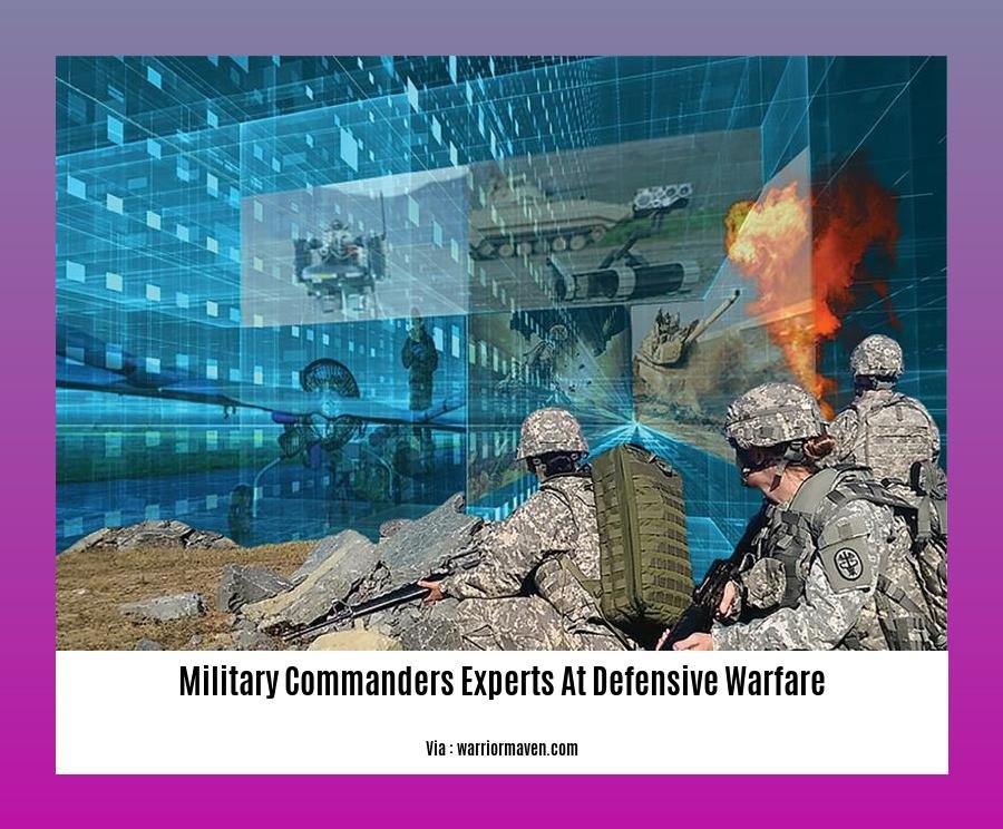 military commanders experts at defensive warfare