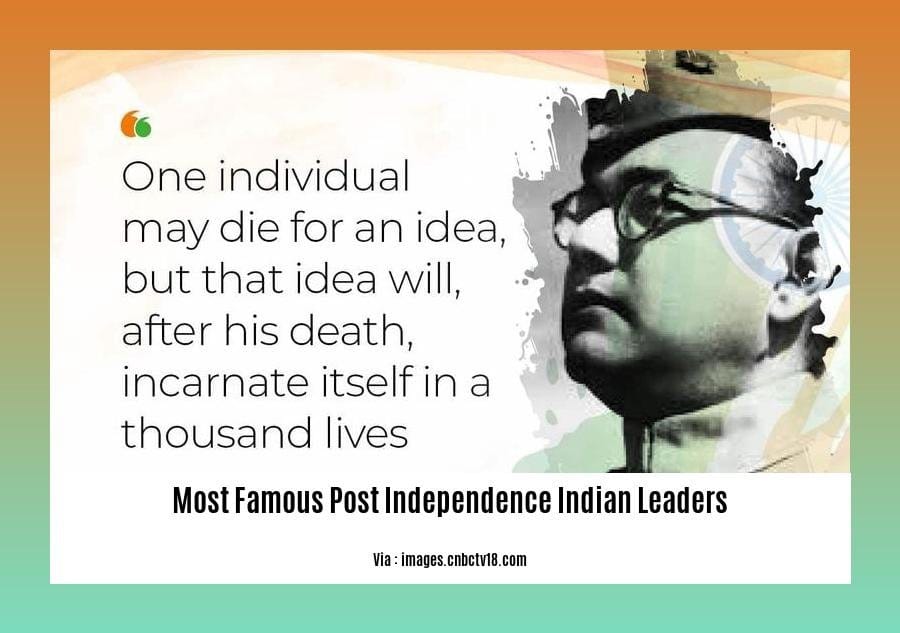 most famous post independence indian leaders