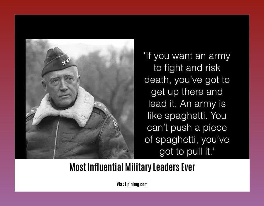 most influential military leaders ever