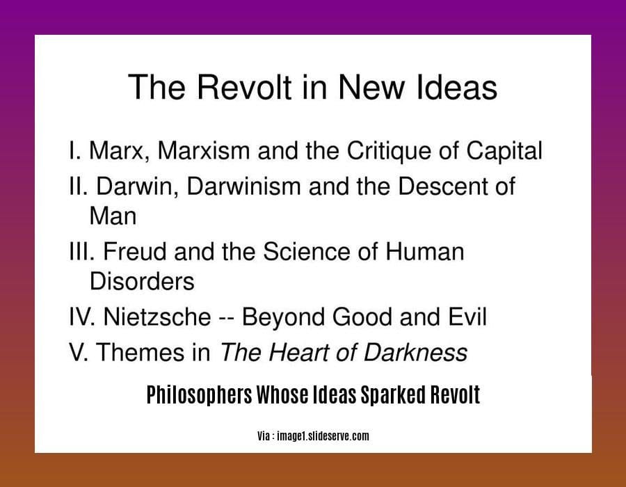 philosophers whose ideas sparked revolt
