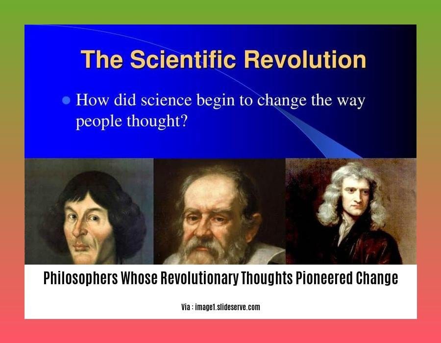 philosophers whose revolutionary thoughts pioneered change