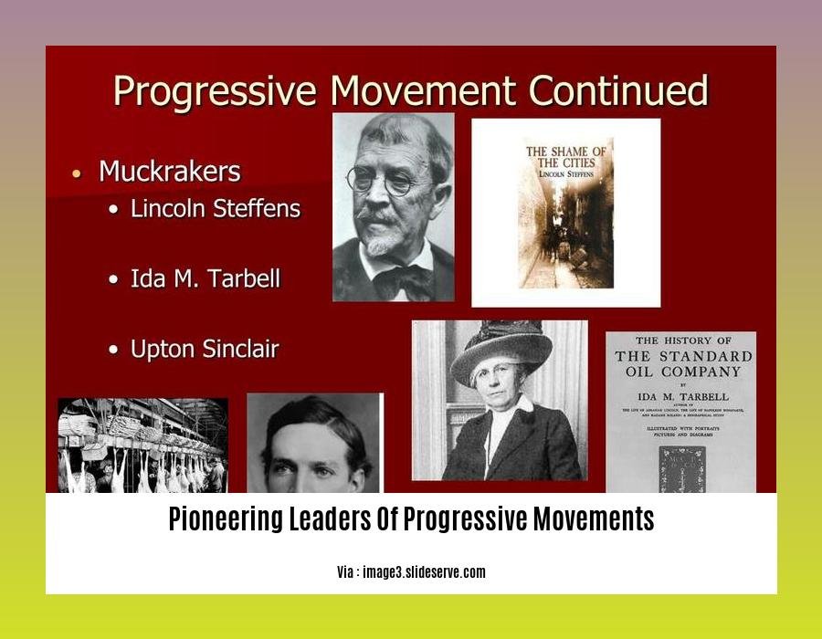 pioneering leaders of progressive movements