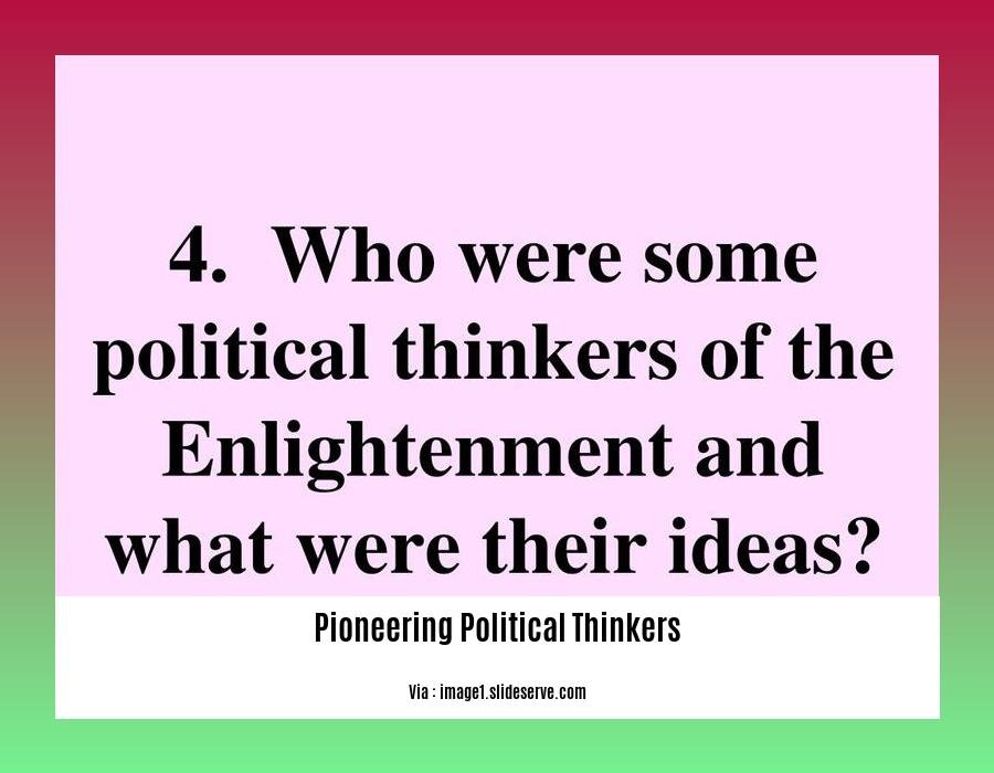 pioneering political thinkers