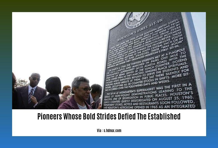 pioneers whose bold strides defied the established