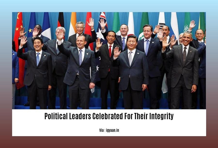 political leaders celebrated for their integrity