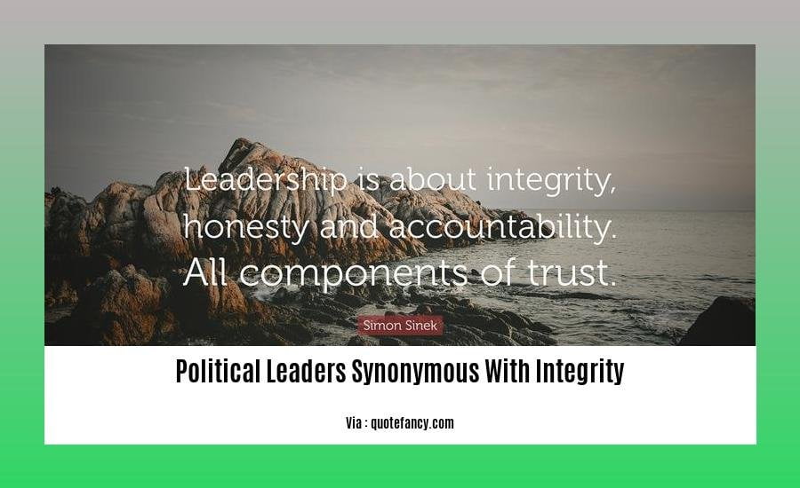 political leaders synonymous with integrity