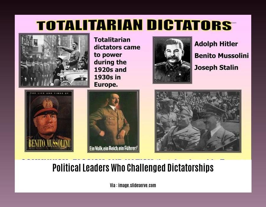 political leaders who challenged dictatorships