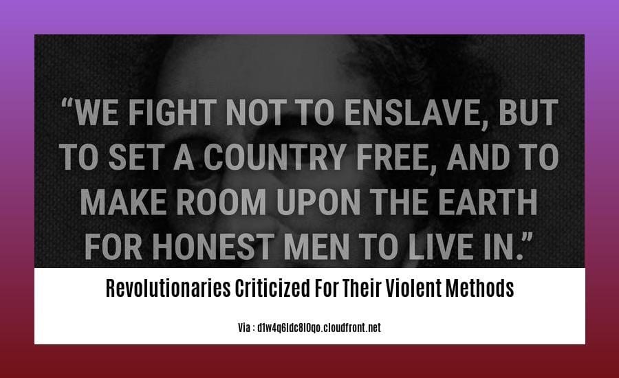 revolutionaries criticized for their violent methods