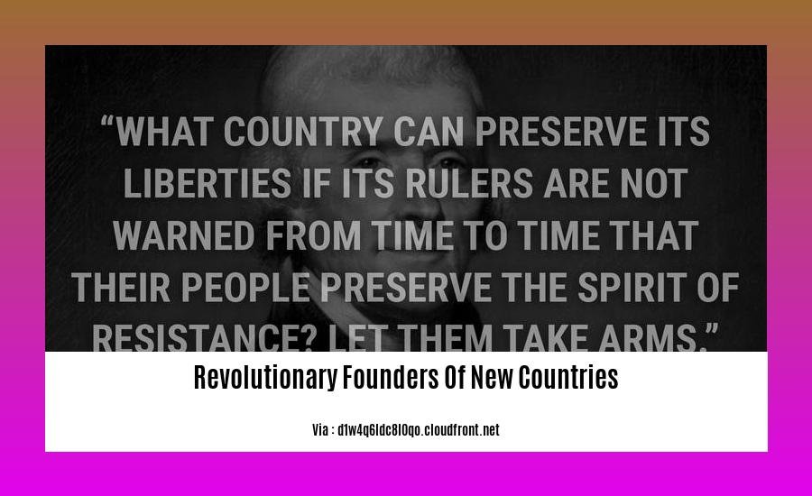 revolutionary founders of new countries 2