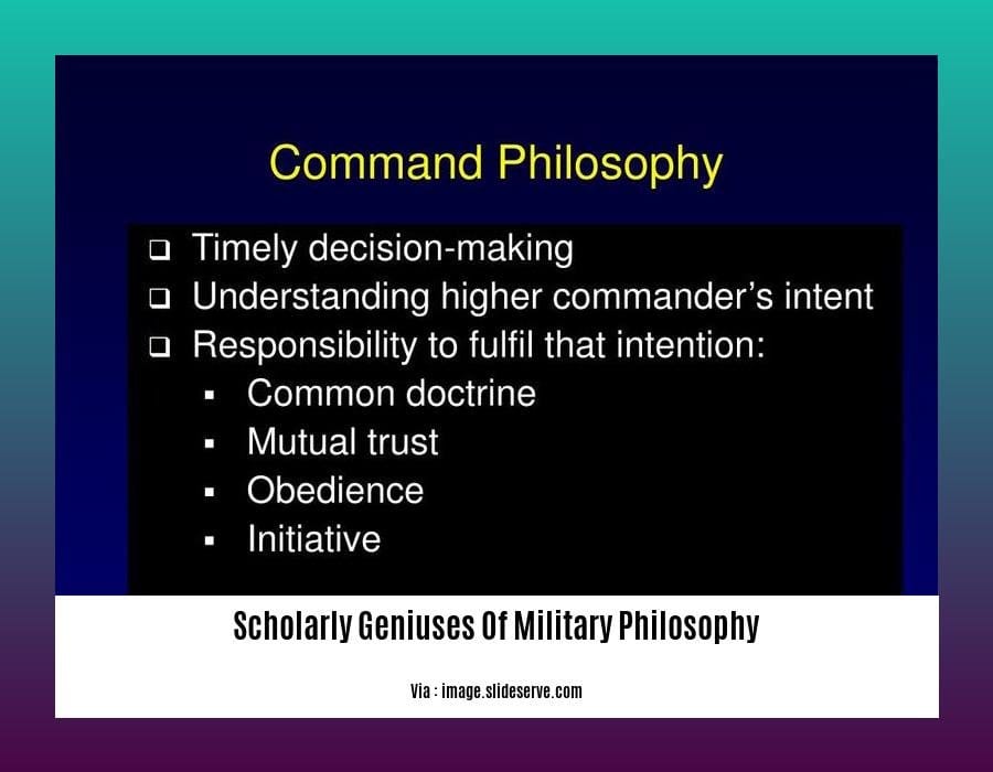 scholarly geniuses of military philosophy