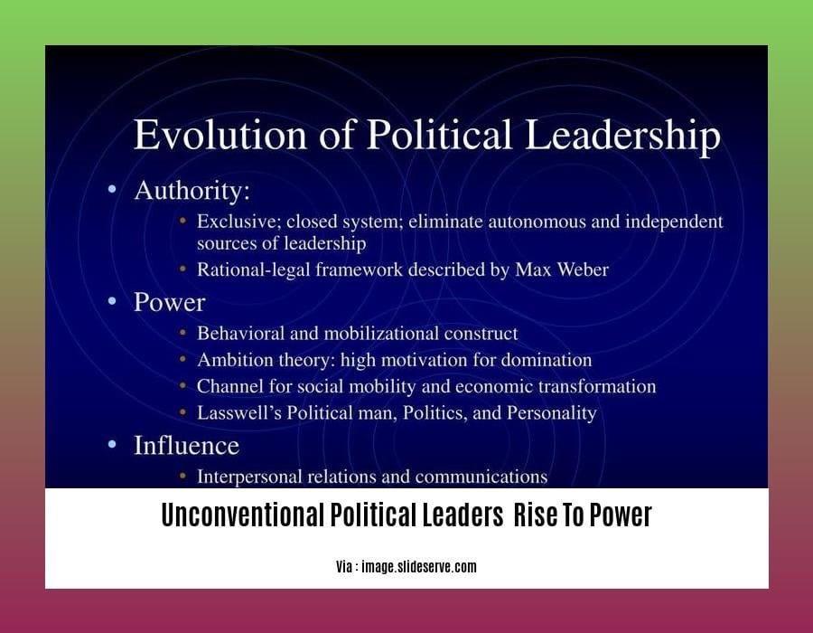 unconventional political leaders  rise to power