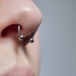 Closeup,Of,A,Young,Woman’s,Visage,With,Piercing,Septum,Hanging
