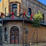 Christmas decor in downtown Nacogdoches, Texas