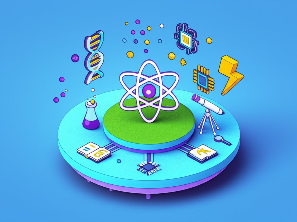Infographic listing 10 amazing science facts, with colorful icons and minimal text.