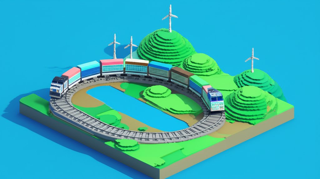 Environmentally friendly rail transport offers cost-effective, safe, and efficient mass transit.