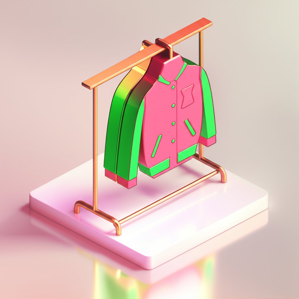 Woman in a pink and green AKA jacket stands smiling confidently.