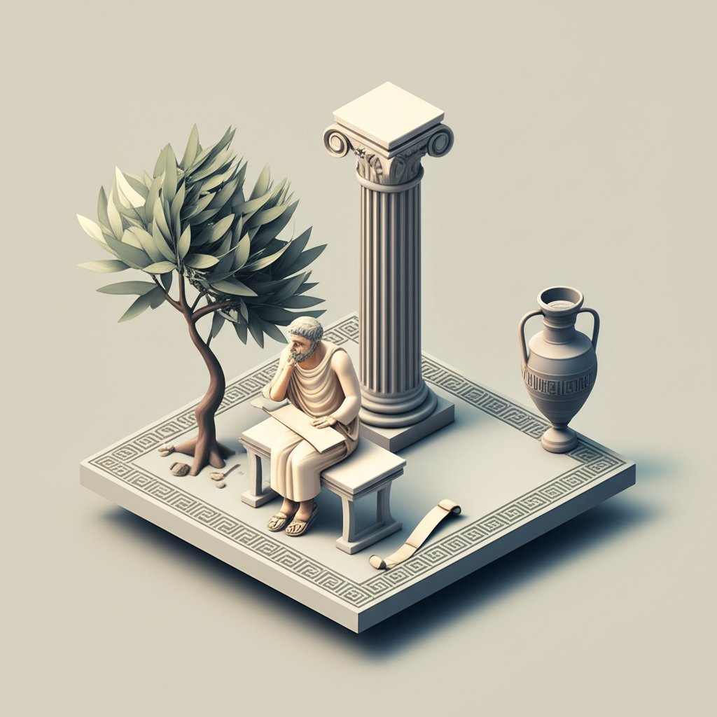 Ruins of an ancient Greek temple stand proudly against a clear blue sky.