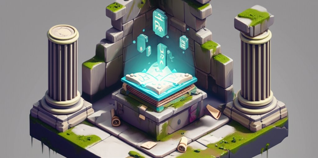 Close-up of the Ancient Knowledge Iello board game box, featuring fantasy artwork.