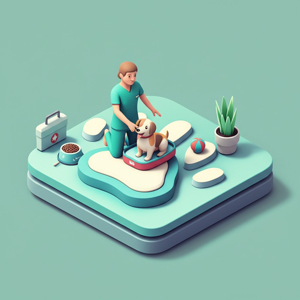 Veterinarian gently examines a fluffy cat, ensuring its health and well-being.