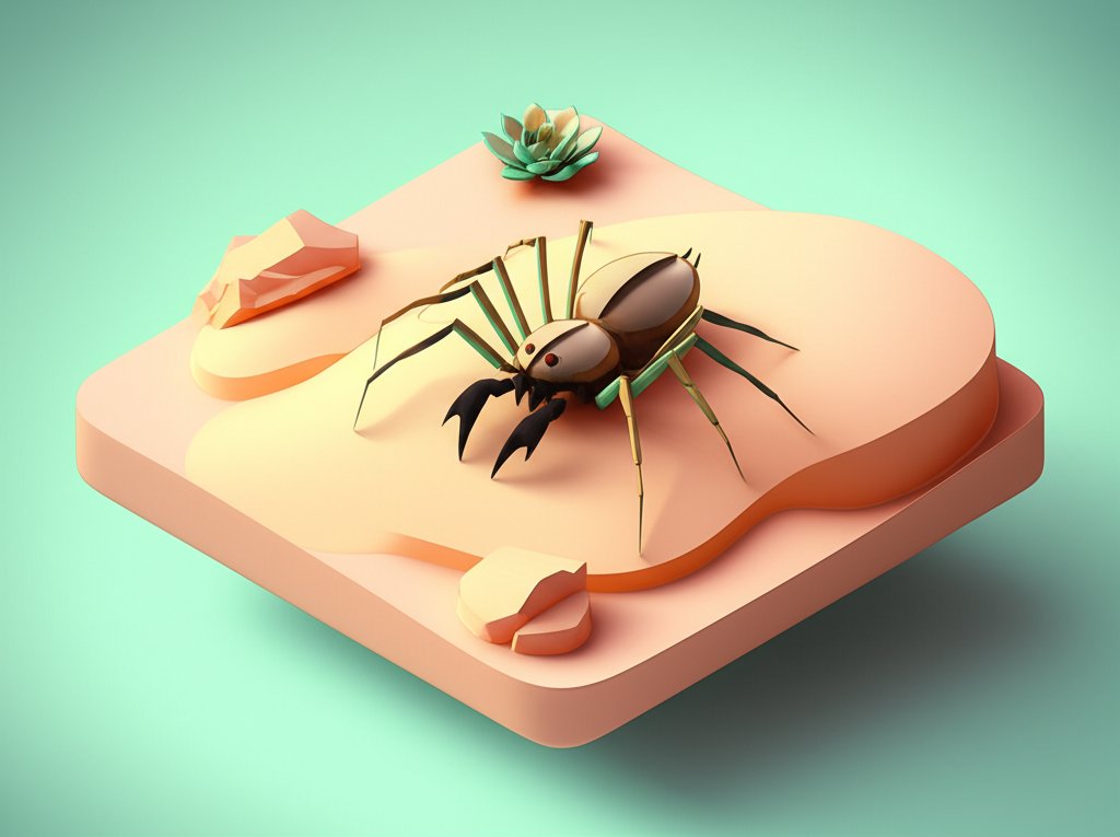 Camel spider, also known as solifugae, crawling on desert sand; not poisonous.
