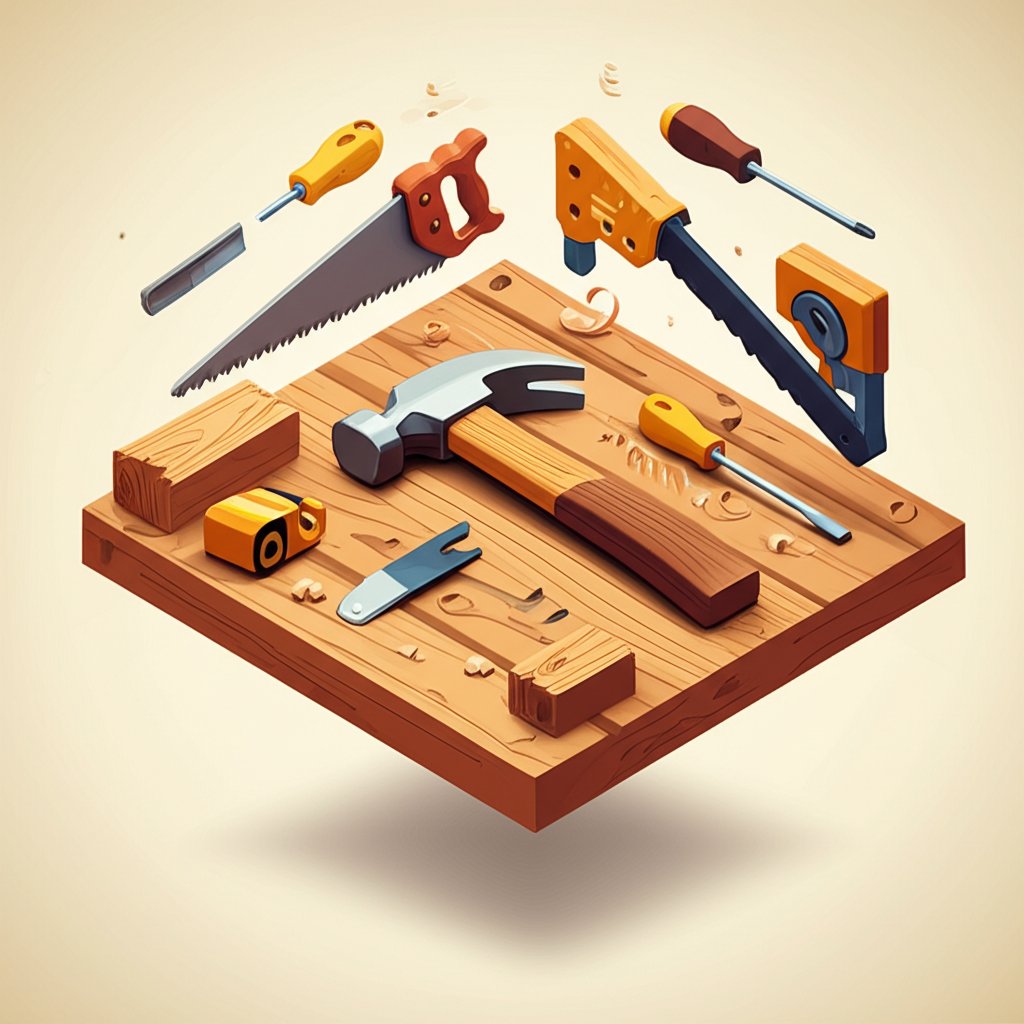 Close-up of handcrafted artisan tools, showcasing meticulous detail and craftsmanship.