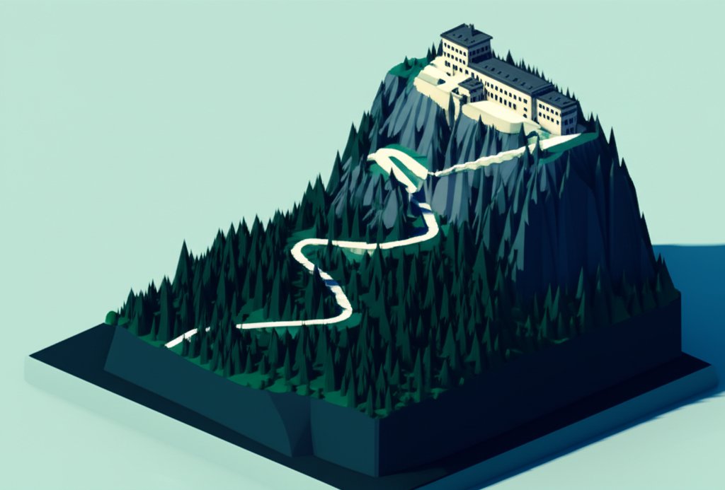 Hitler's Berghof residence in the Bavarian Alps, Germany, with snow-covered mountains in the background.
