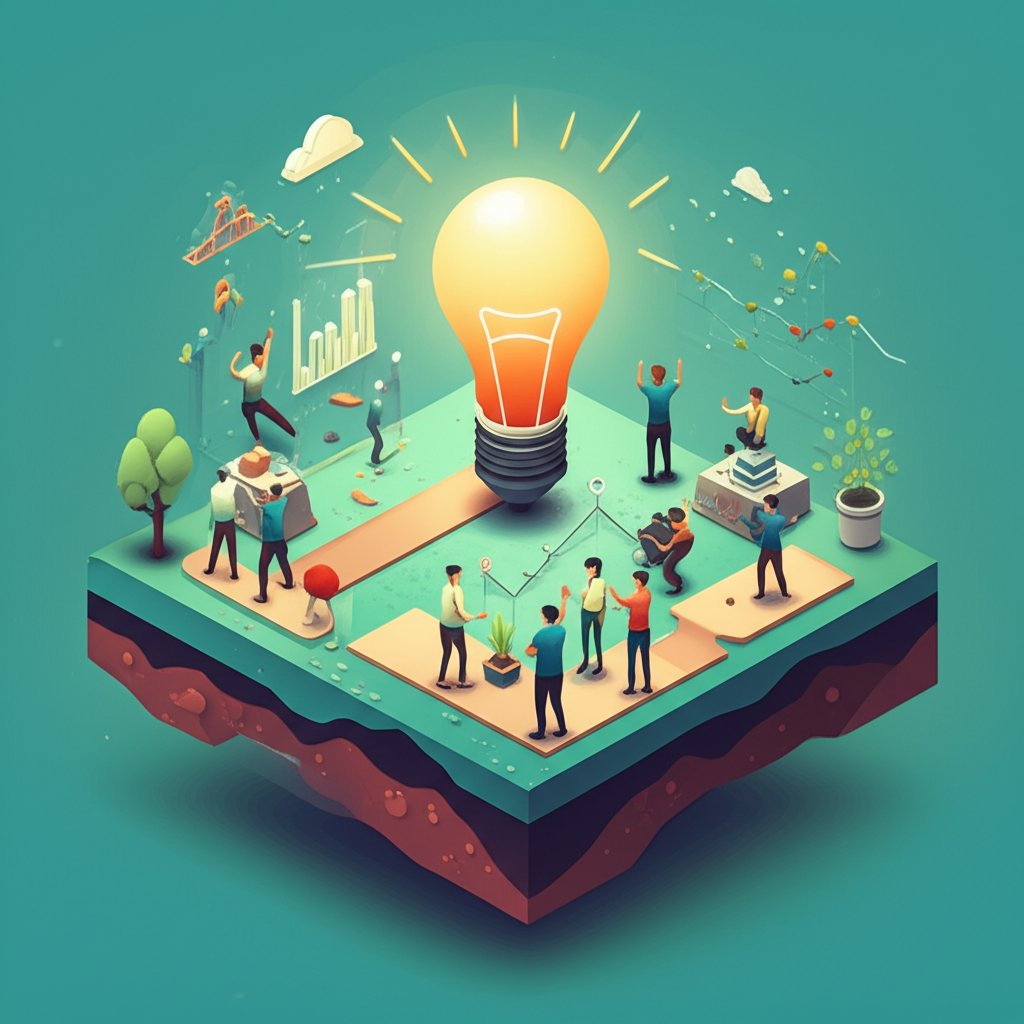 Diverse group of changemakers collaborates, symbolizing innovation and positive impact on the world.