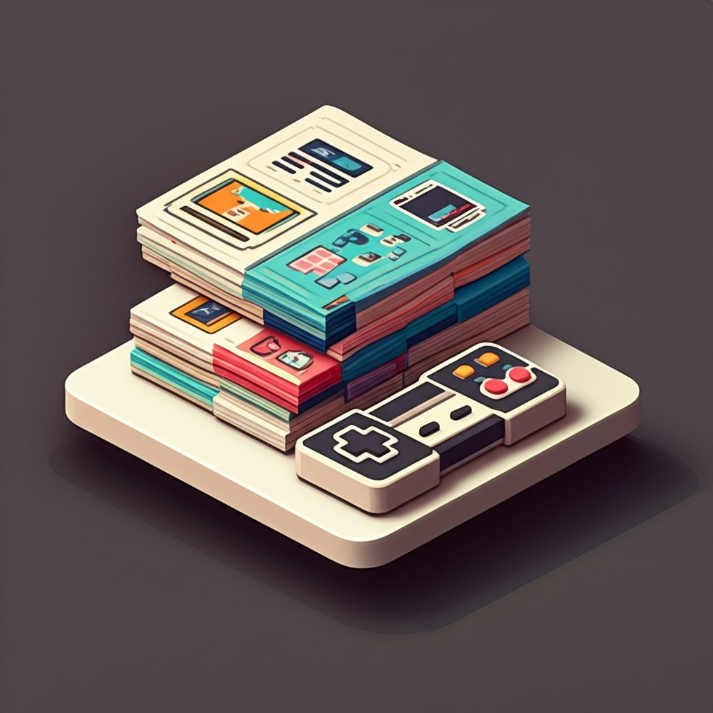 Assorted retro console game manuals stacked on top of each other, showcasing vintage gaming.
