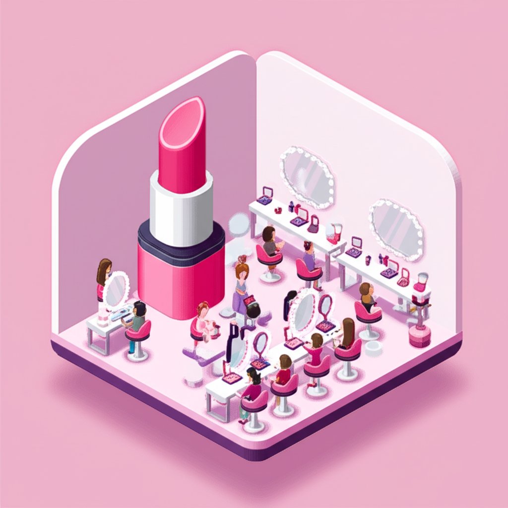 Text overlay on makeup brushes and cosmetics displays fun cosmetology facts.