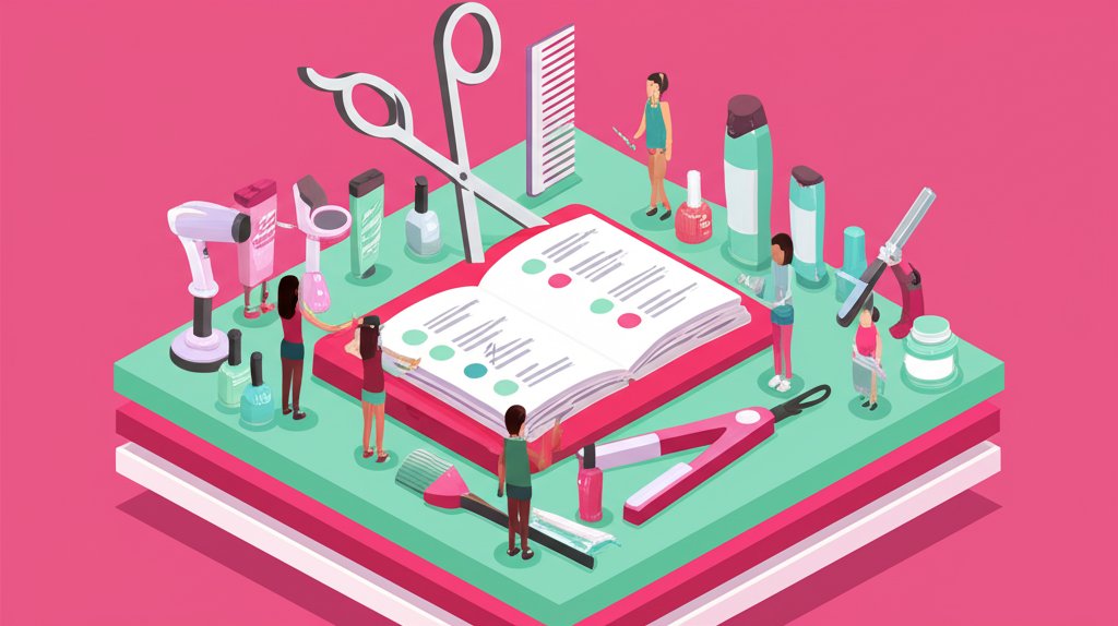 Cosmetology school trivia questions and answers displayed on a brightly colored background.