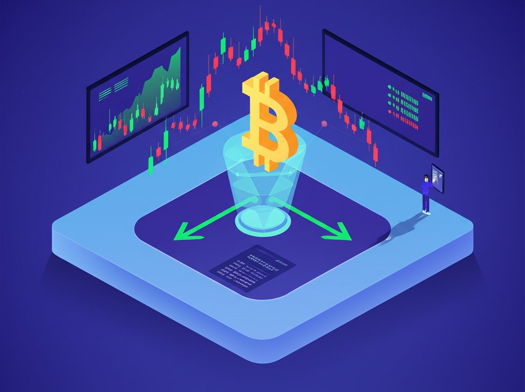 Digital display showing stock market data with 'Crypto Options' highlighted in blue.