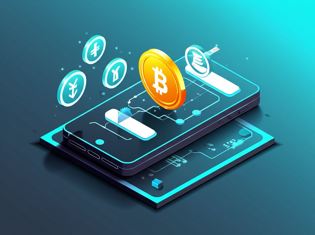 Cryptocurrency widget on an iOS phone displays real-time price updates and trends.