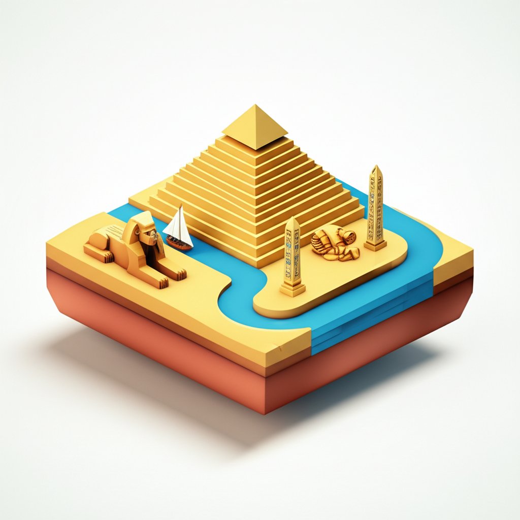 Timeline showcasing major periods and rulers of ancient Egyptian civilization.