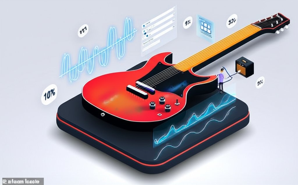 Close-up of an electric guitar highlighting its unique features and interesting facts.