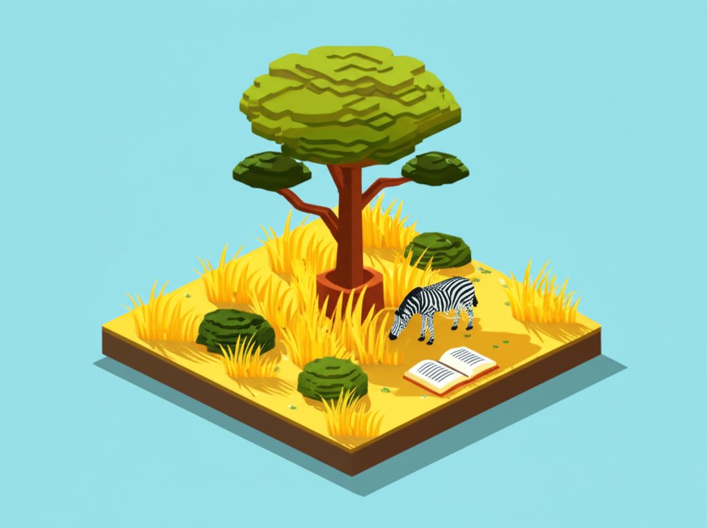 Savanna facts graphic with elephants, giraffes, and text highlighting key information.