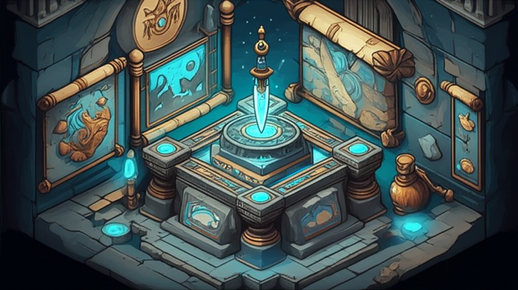 Mythological daggers gleam, tales of power and destiny etched in their legendary blades.