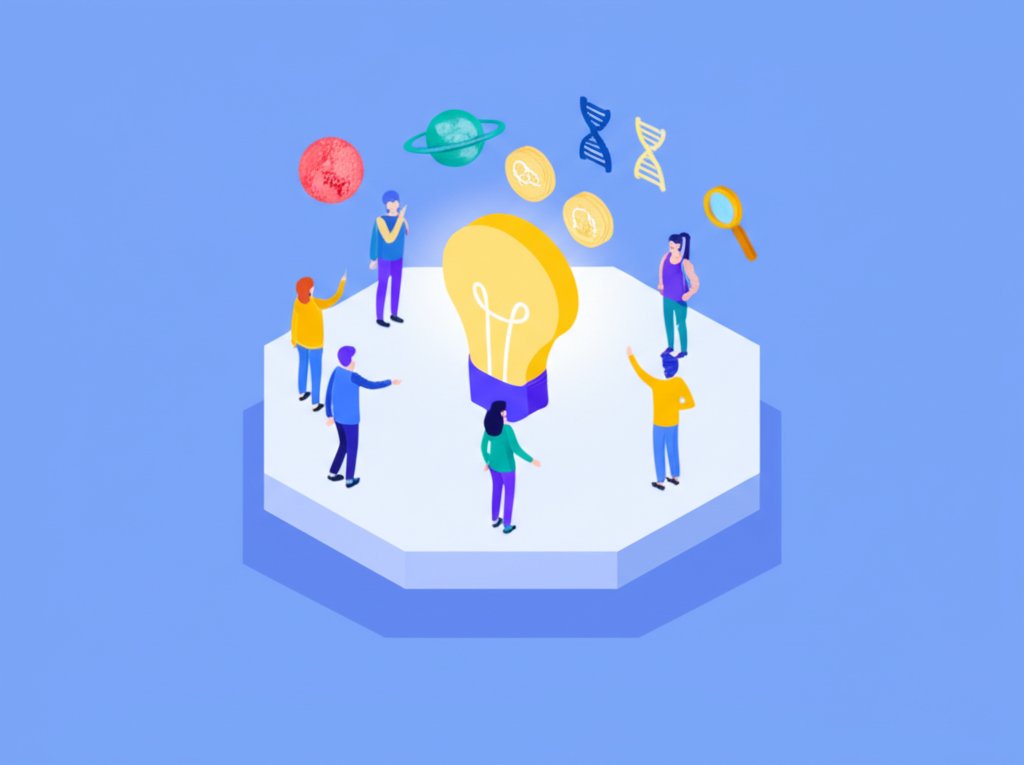 Colorful graphic with various illustrated fun facts on a vibrant, playful background.