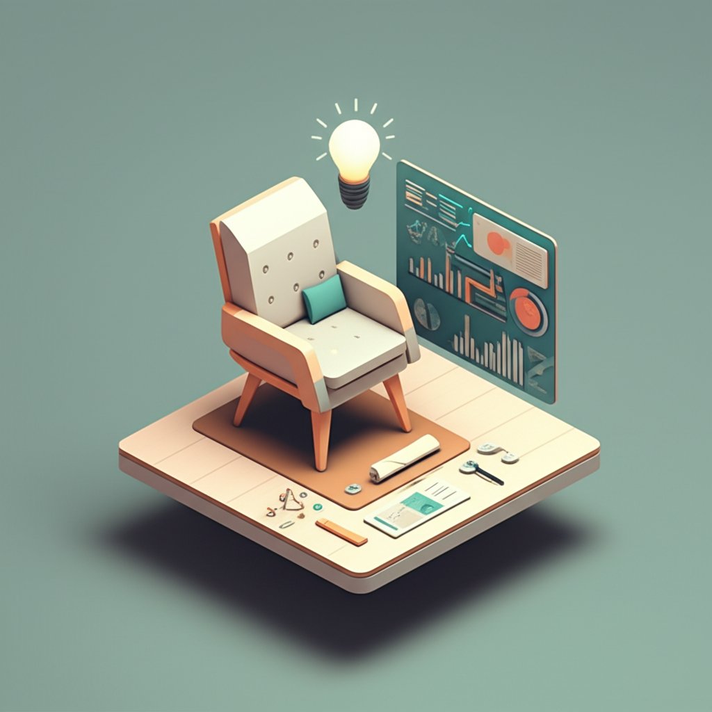 Colorful infographic with fun facts about furniture history, design, and materials.