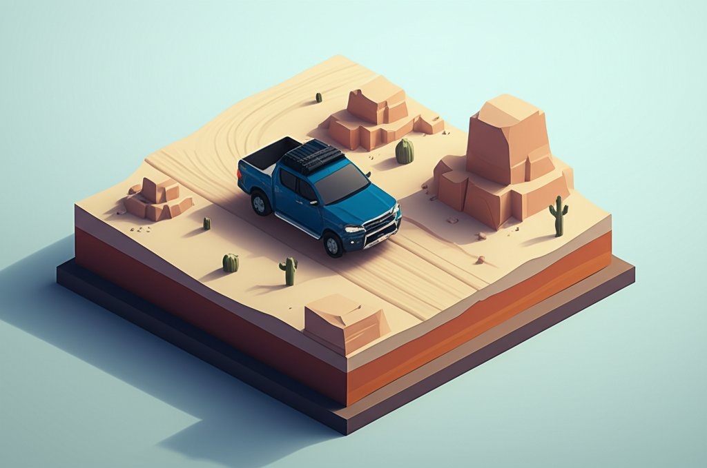 A silver Toyota Hilux pickup truck is parked on a dirt road, showcasing its rugged design.