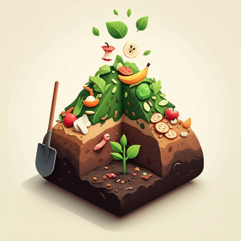 A graphic illustrating the history of composting, from ancient civilizations to modern practice.