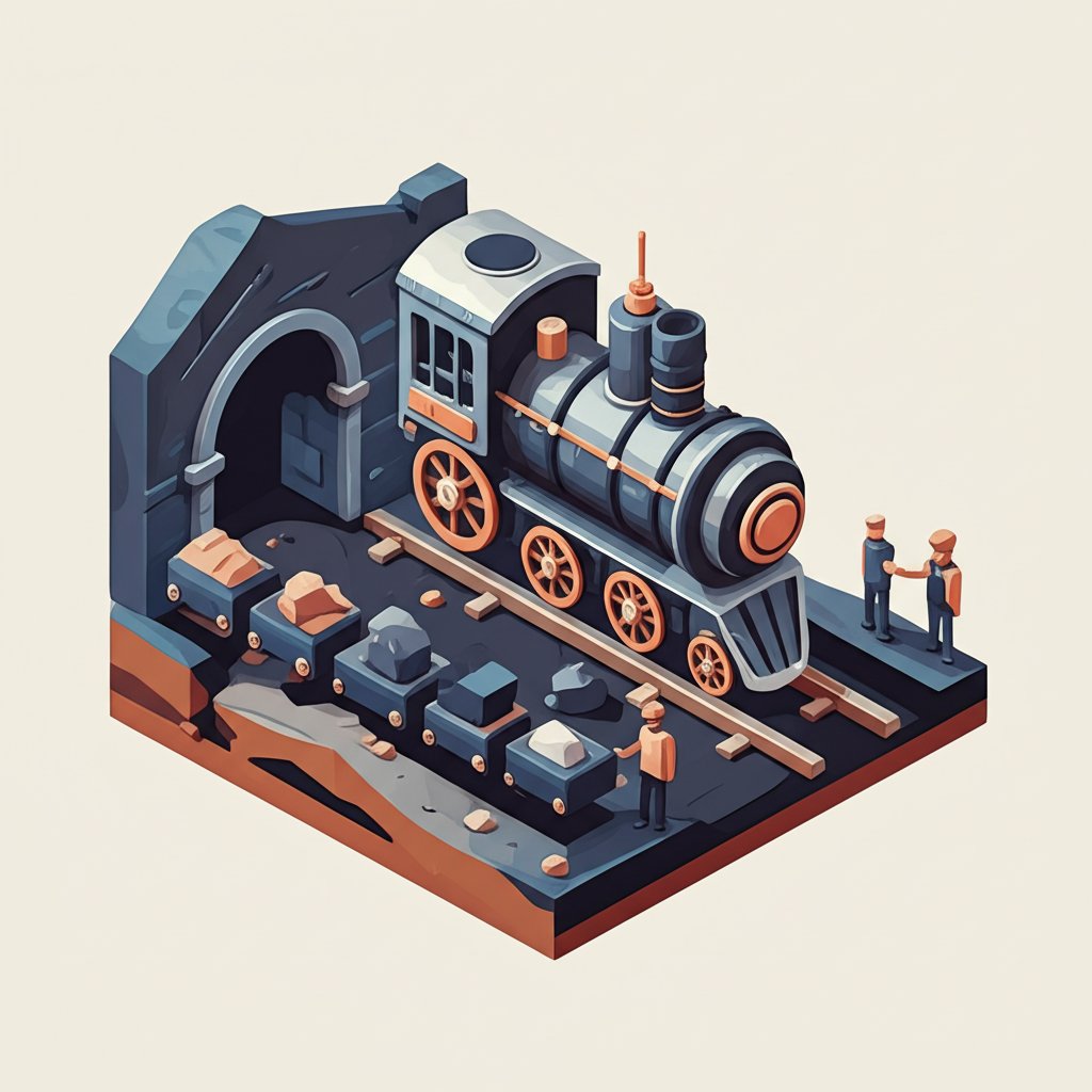 A group of determined men stand proudly in front of a large industrial machine.