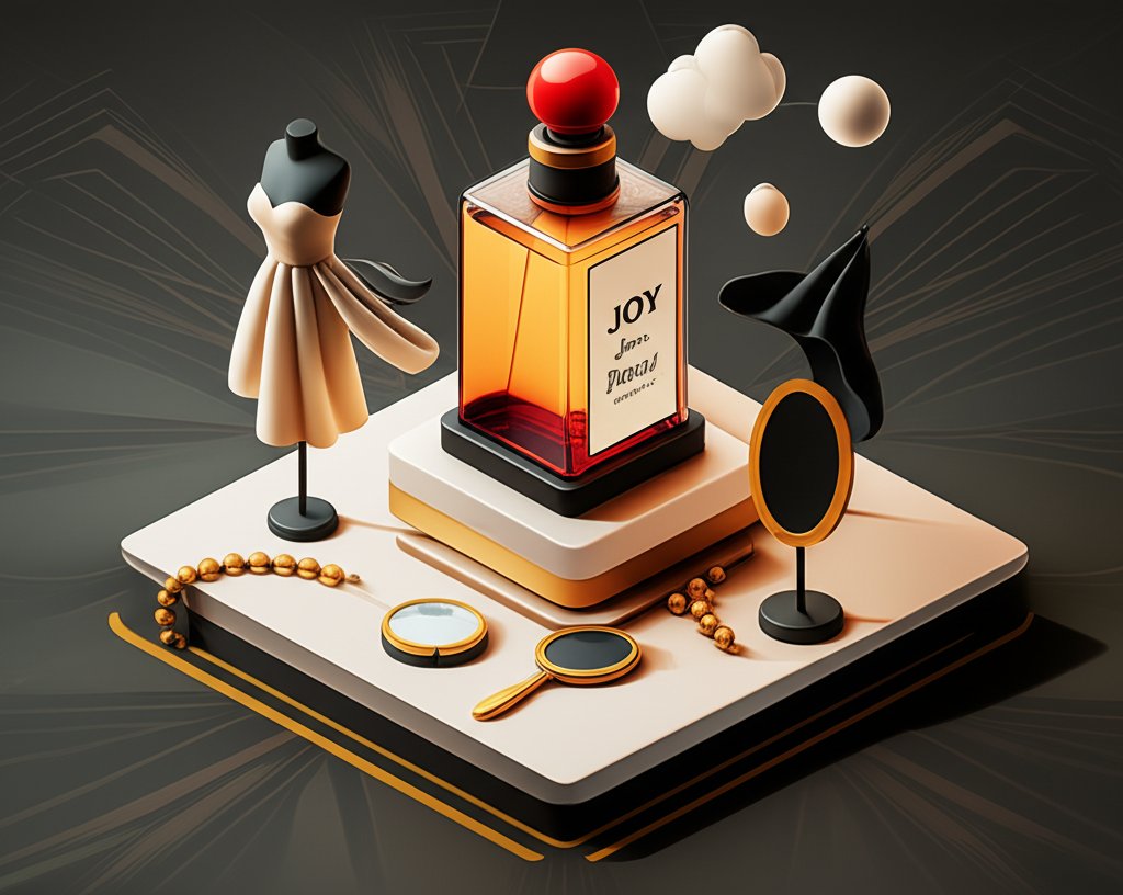 Jean Patou perfume bottle and packaging, evoking vintage luxury and elegance.