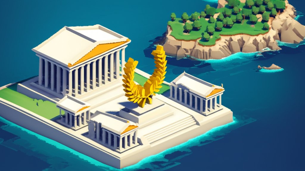 Statues of ancient Greek kings stand proudly, showcasing their historical significance.