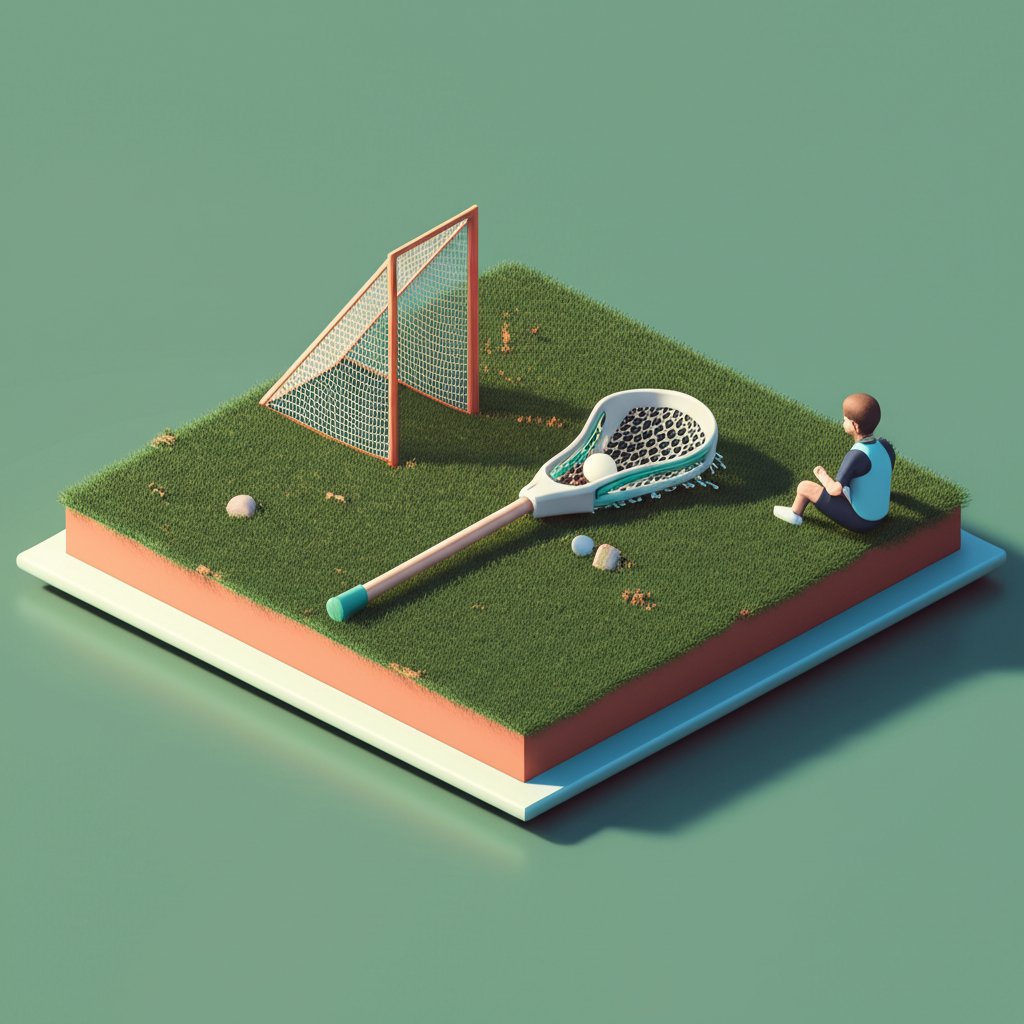 A lacrosse game in a non-traditional setting, showing a less common version of the sport.