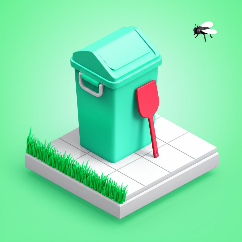 Close-up of a clean composting bin, illustrating effective methods for maggot prevention.