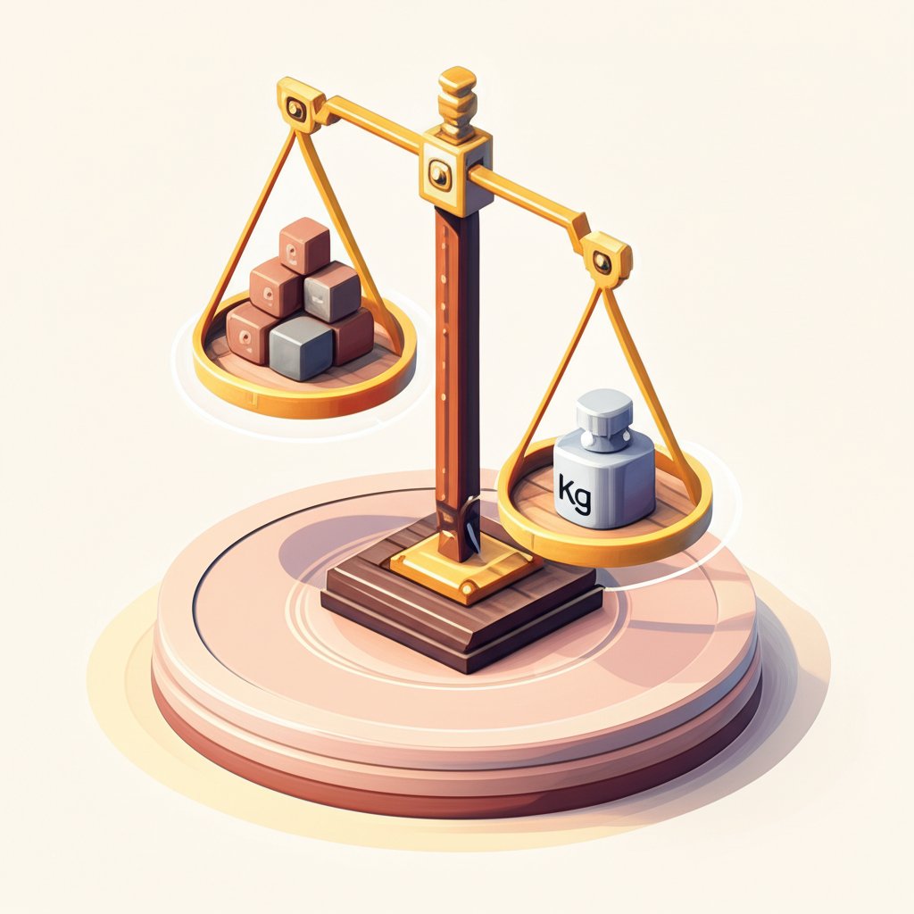 Scale displaying a weight conversion from pounds to kilograms.