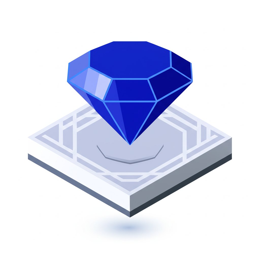 Vibrant blue sapphire gemstone sparkling with reflected light showcasing its facets.