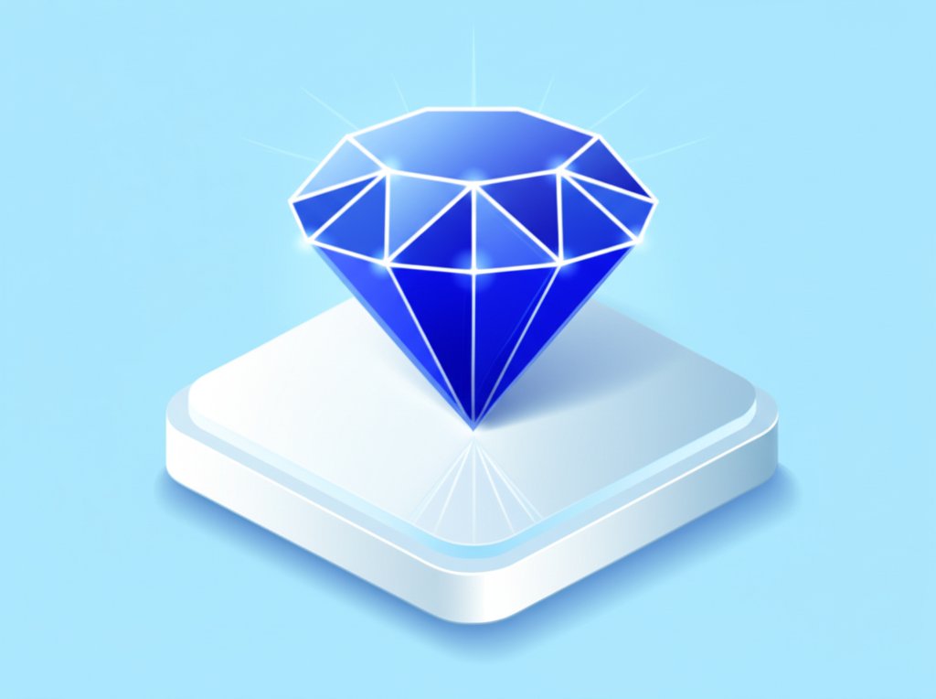 Vibrant blue sapphire gemstone, faceted and sparkling, resting on a dark surface.