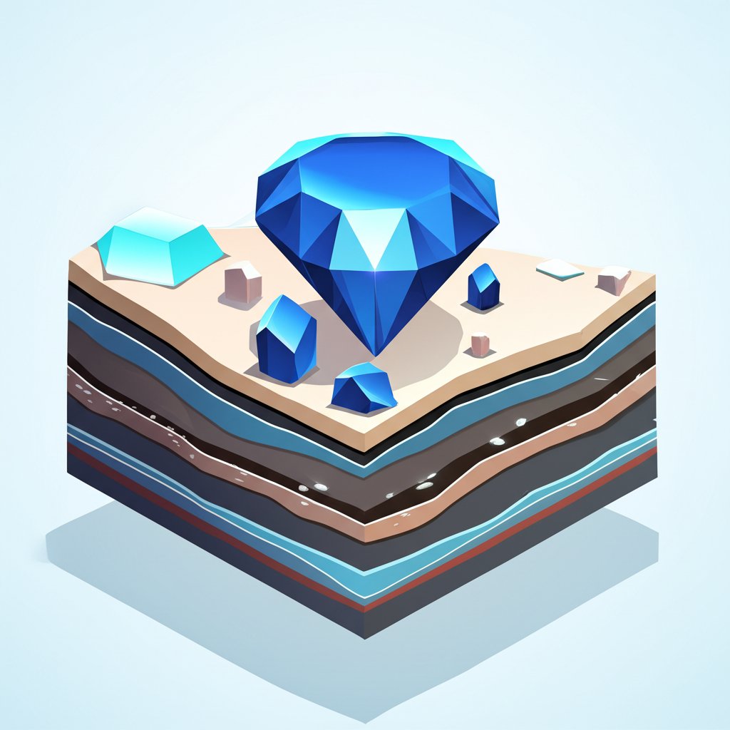 Lustrous sapphires in shades of blue, arranged on a dark velvet surface, sparkle with light.