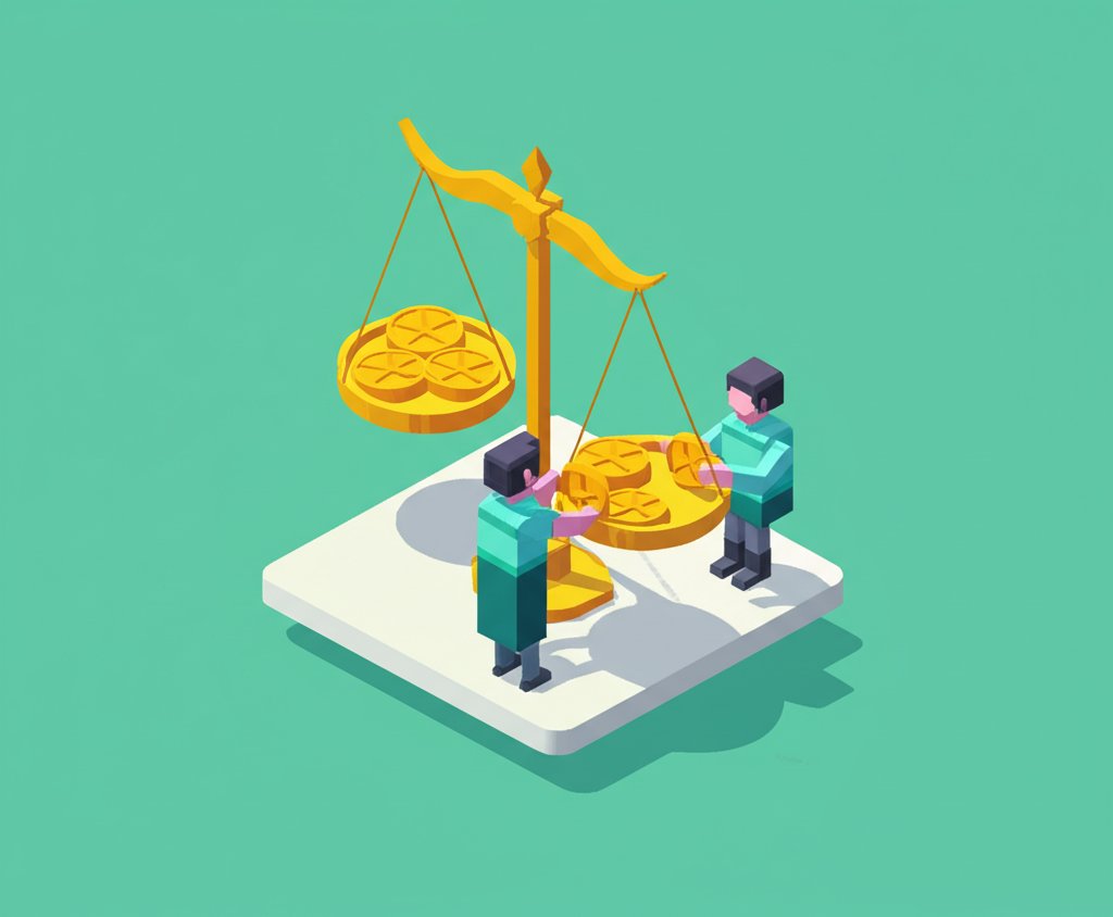 A person gives coins to two others kneeling in supplication, conveying charity and support.